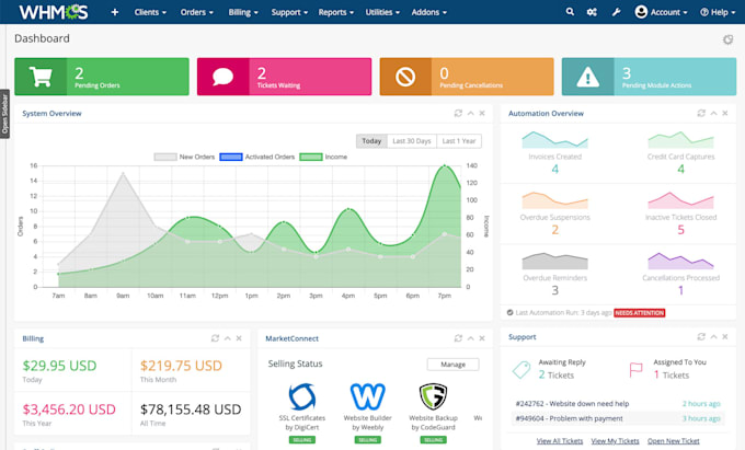 install whmcs on your server for hosting business