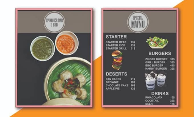 Design creative awesome restaurant menu food menu by Sarmad_rajput | Fiverr