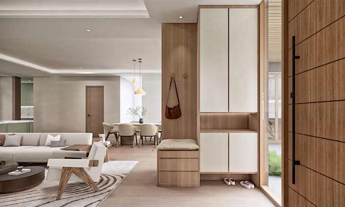 interior design with rendering