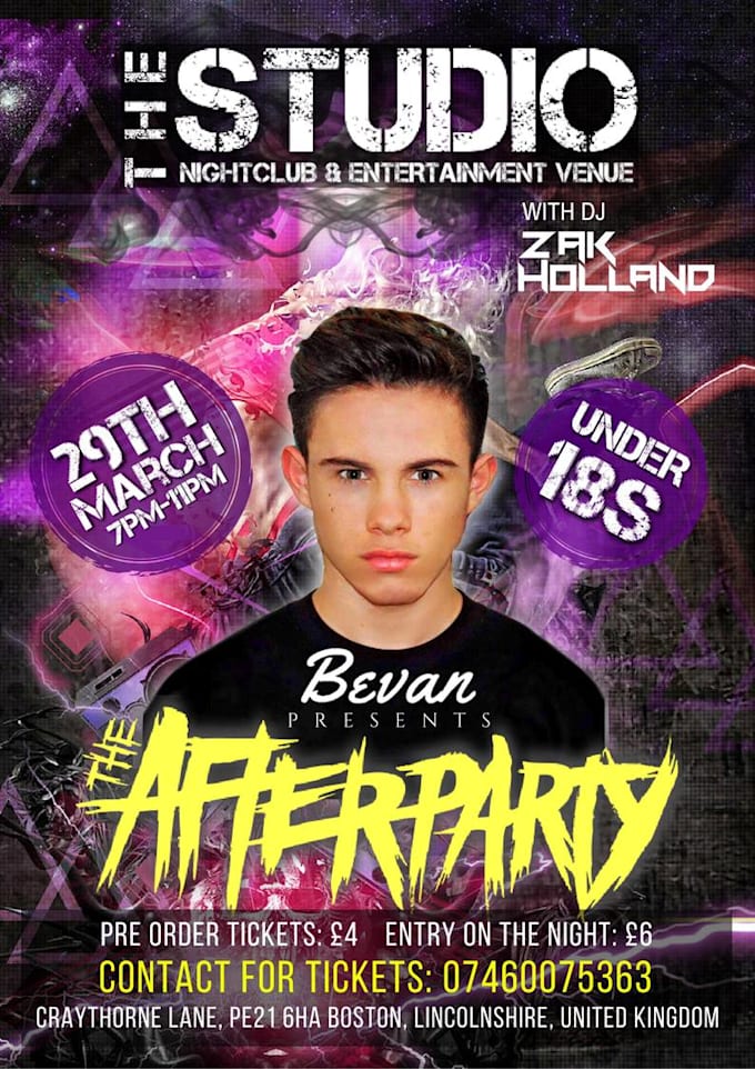 create a nightclub flyer for you event