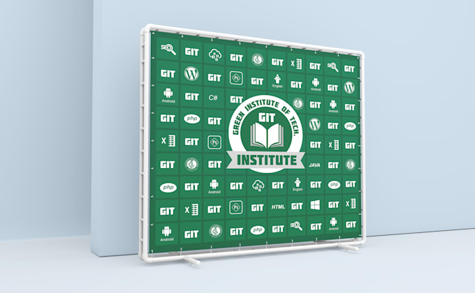 Design professional repeat roll up backdrop by Hamzaalii | Fiverr