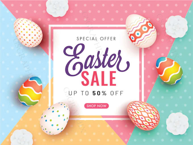 design easter day sale banner and flyer