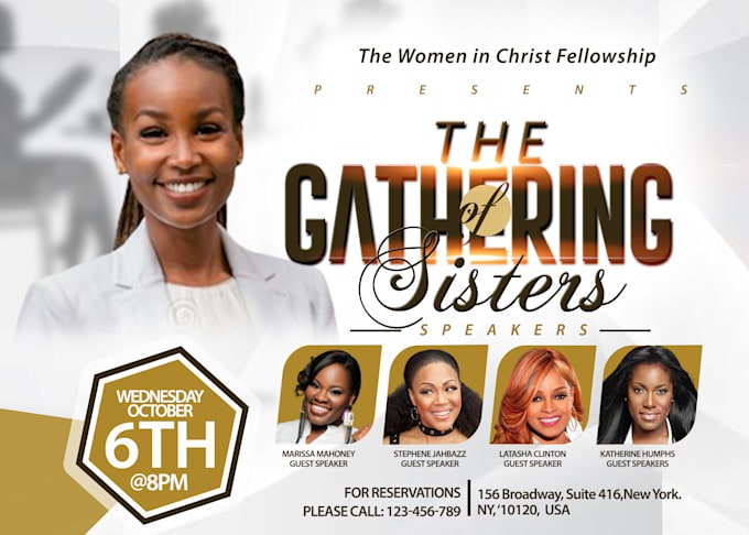 create unique church or event flyer design