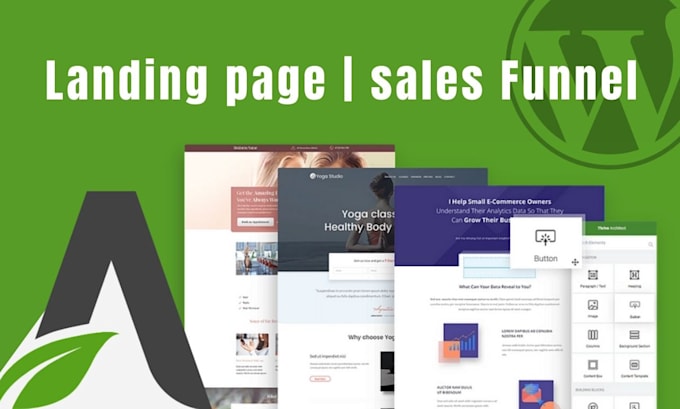 design website, landing page by thrive architect theme builder