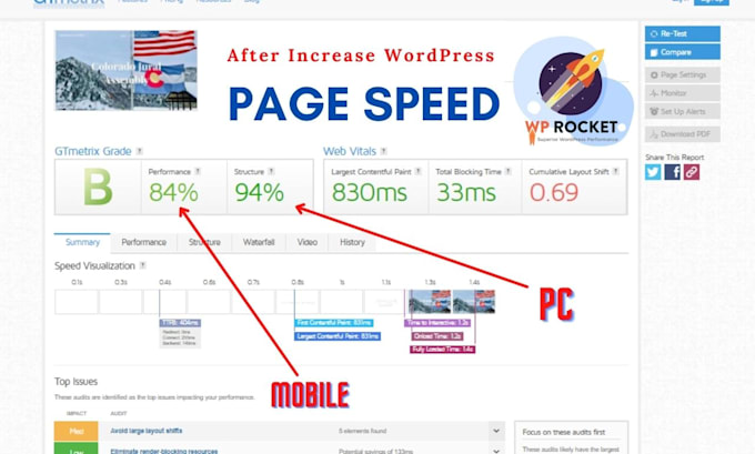 increase wordpress website speed and optimize page speed
