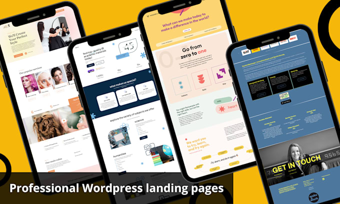 design one page or elementor landing page wordpress website
