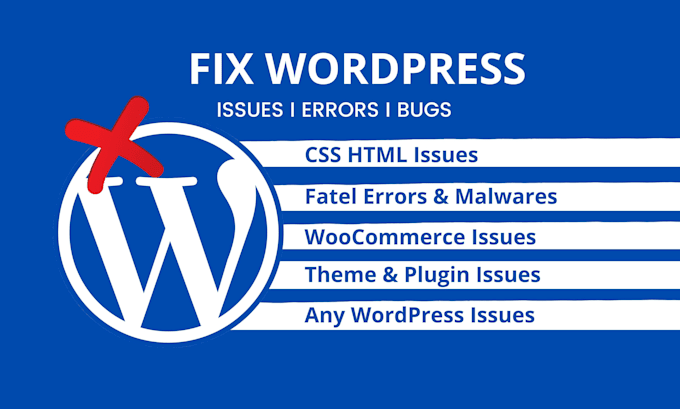 fix wordpress bugs, critical errors, customization or woocommerce issues