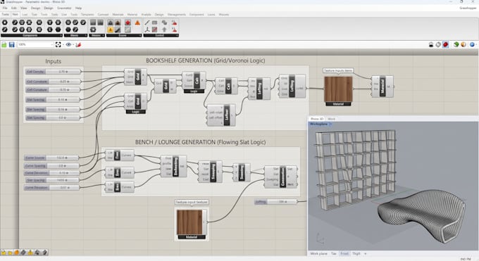 create a parametric design furniture for your project