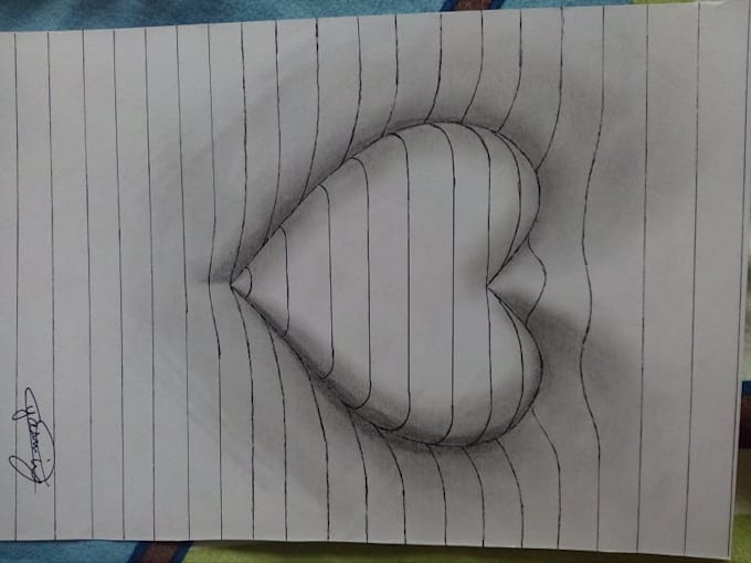 draw a realistic 3d pencil optical illusion drawing