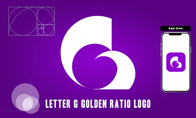 create golden ratio logo design with fibonacci spiral