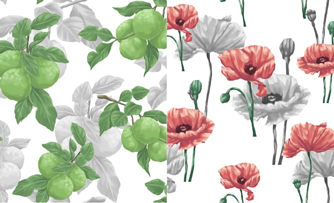 design floral seamless patterns and textile for fabric print