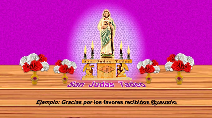 publicaré en su nombre 1 tuit a san judas tadeo agradeciendo favores recibidos