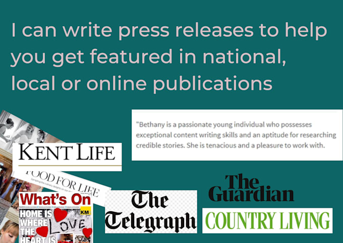 write you a press release that actually sells