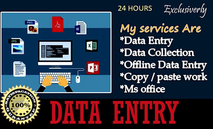 do data entry, copy paste professionally