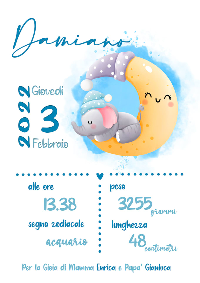 create cute birth poster for your baby