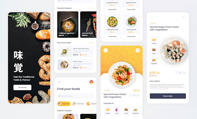 mobile app UI UX design for android ios app design