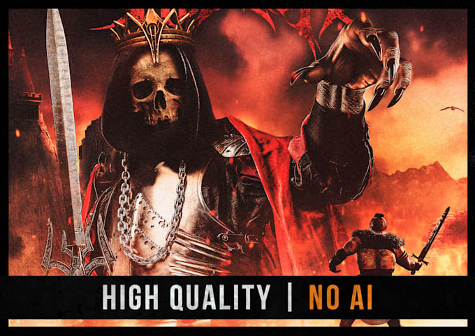 design a metal album cover artwork no ai