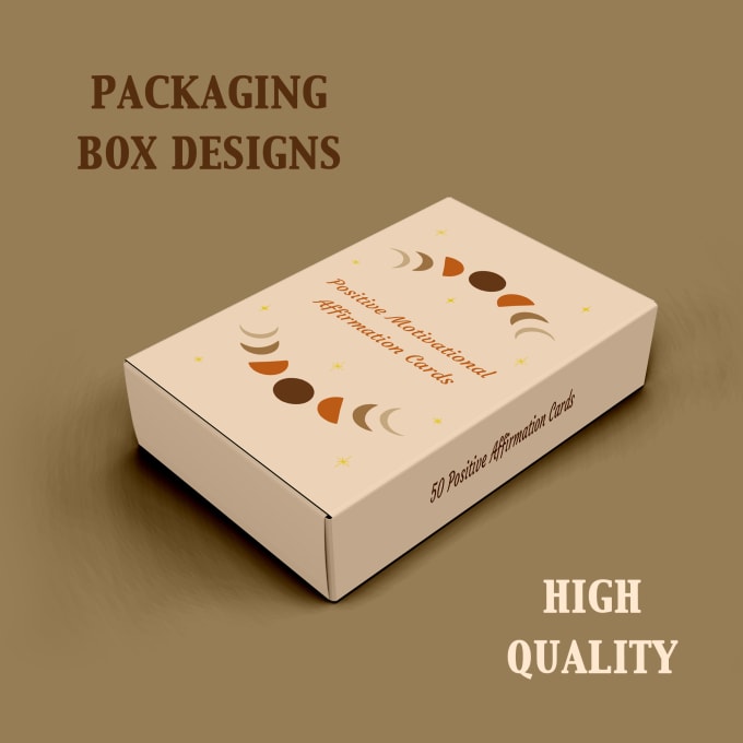 create a beautiful cards packaging box design