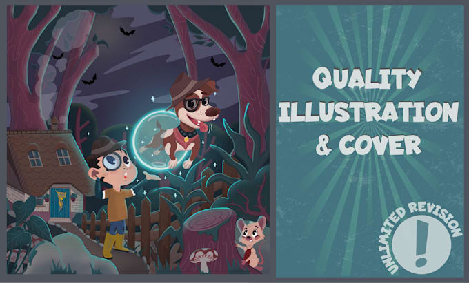 draw children story book illustration