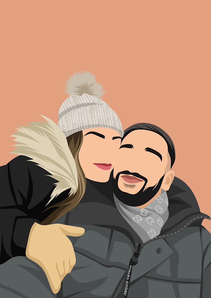 draw a vector faceless portrait for you