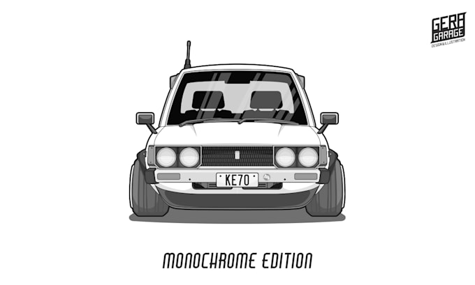 make front facing chibi cartoon car illustration