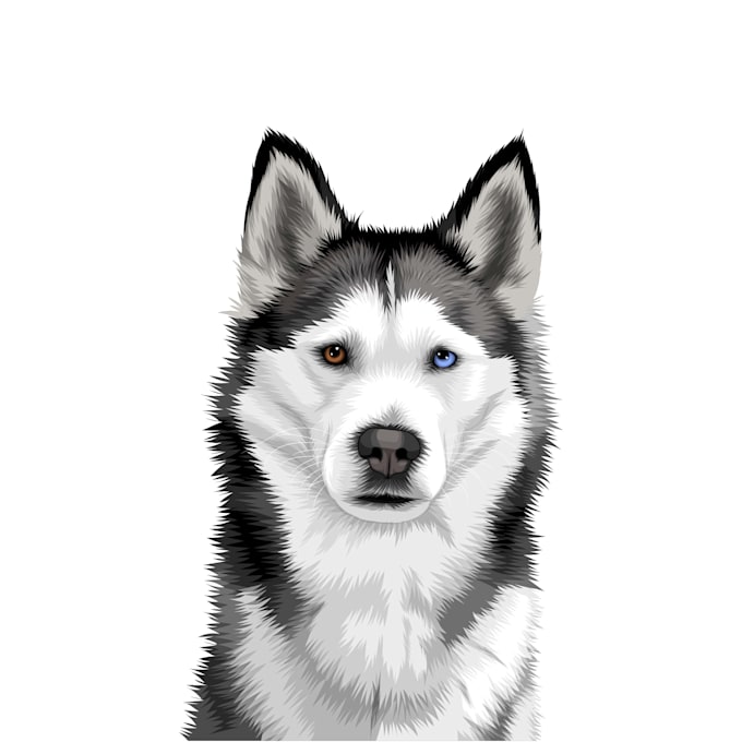draw minimalist realistic pet vector art