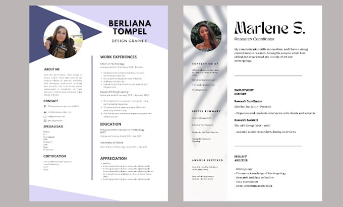 design professional resume and cv template in ms word document