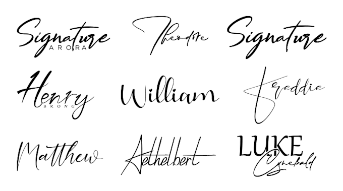 design autograph and artistic signature logo