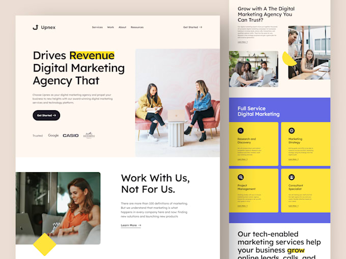 develop a modern design fully responsive website