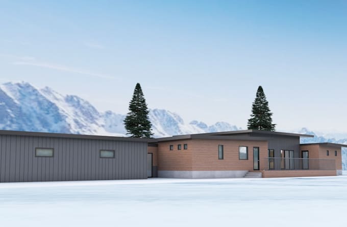 do architectural interior and exterior design with realistic 3d rendering