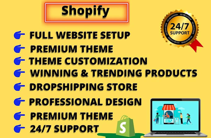 design shopify dropshipping, website, and shopify store