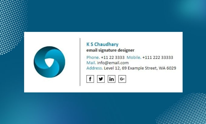 create clickable HTML email signature