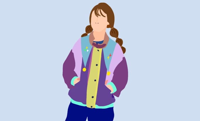 draw a minimalist vector portrait for your family