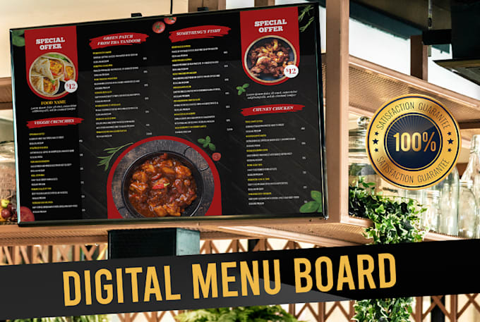 do creative awesome restaurant menu