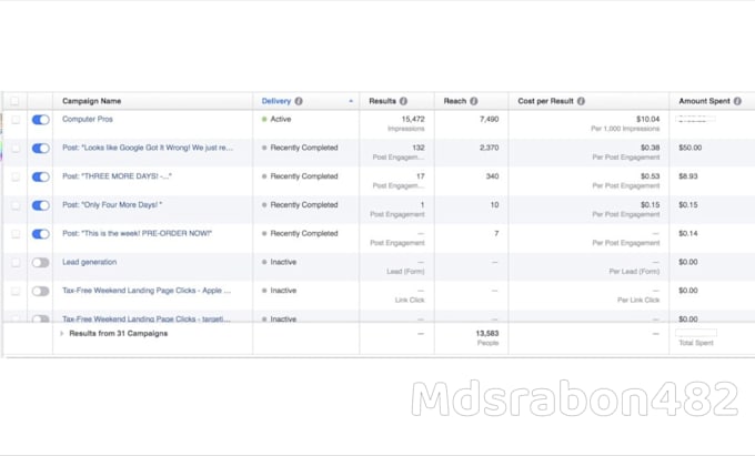 setup create facebook ads for lead genaration