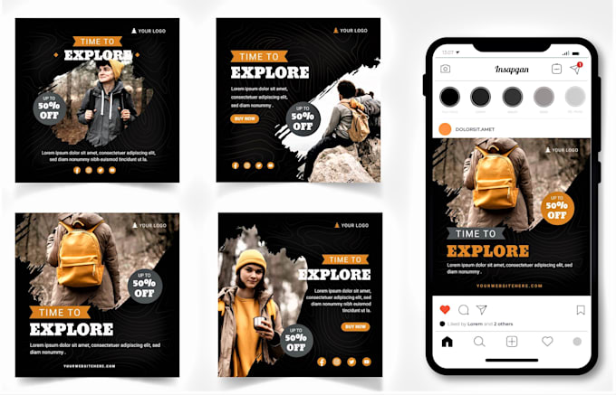 create social media posts , canva templates for your brand