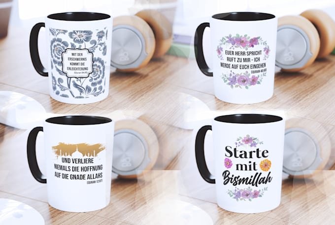 create trendy coffee mug design for your pod business