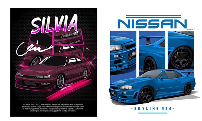 make high quality vector car illustration
