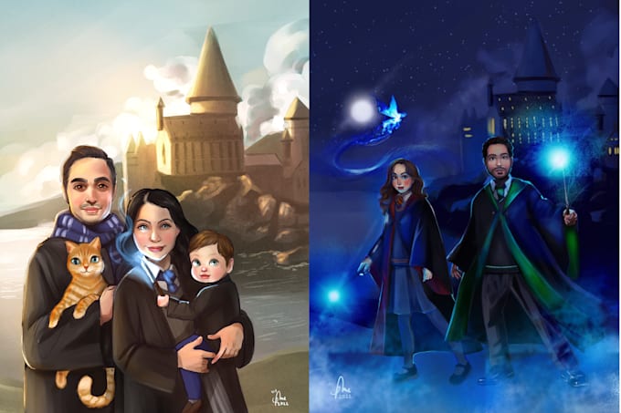 draw you as a wizard or witch in harry potters world