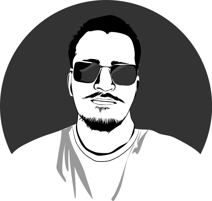 Draw black and white vector portrait for you by Prathmesh_a | Fiverr