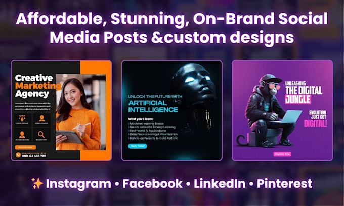 design social media post and animated posts