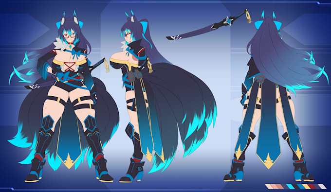draw professionally made character sheet