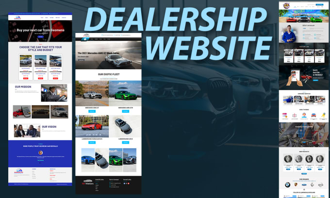 create boat, car dealership website