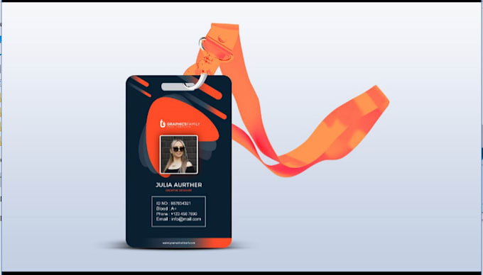 unique office id card design