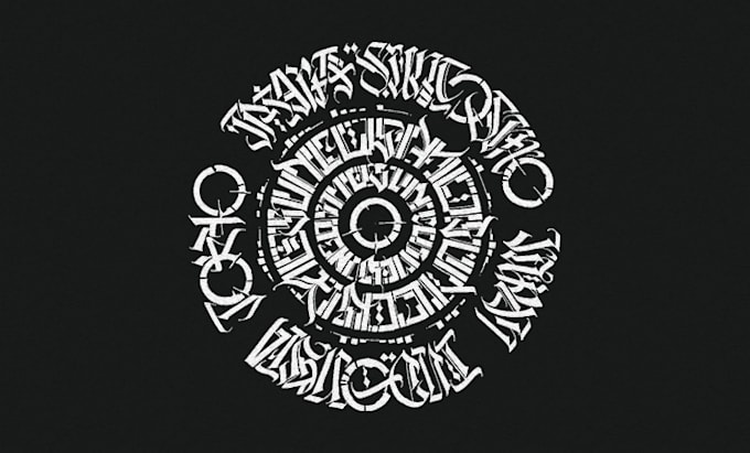 do black and white a calligram blackletter