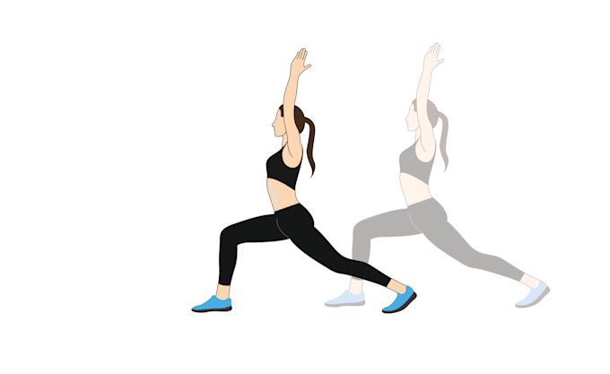 draw exercise, yoga, workout, fitness illustration in 24 hrs