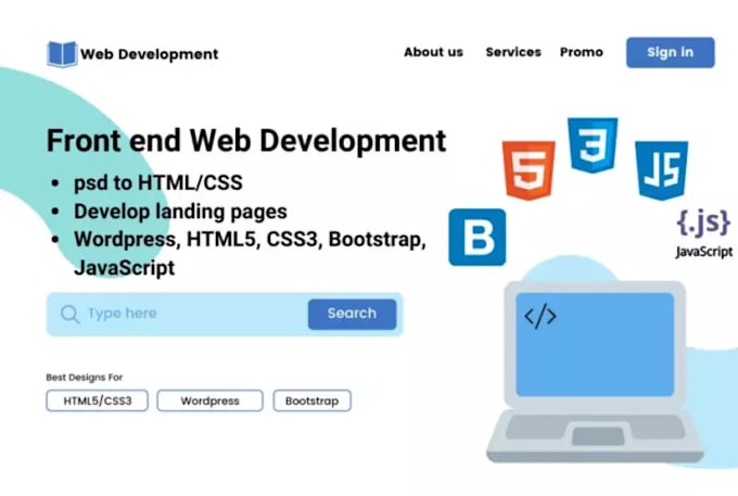 Do responsive websites in html css javascript react js bootstrap by M ...