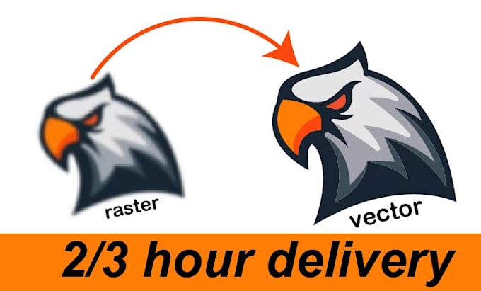 perfectly manual vector tracing, convert logo or text to vector