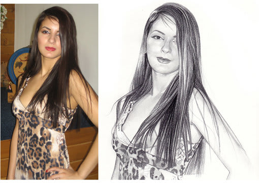 draw you a portrait in black and white