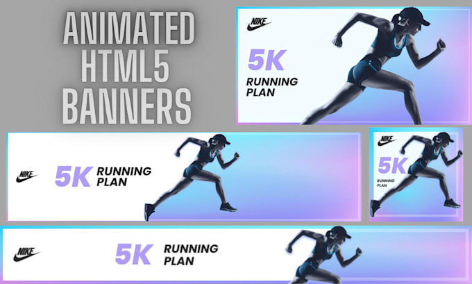 design animated HTML 5 banner ads for google ads in 24 hour